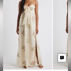 Floral Strapless Maxi Dress